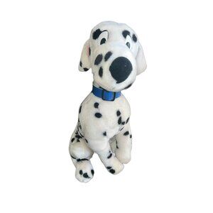 Walt Disney 101 Dalmatians Perdita 14" Stuffed Dog Plush W Blue Collar‎ Name Tag